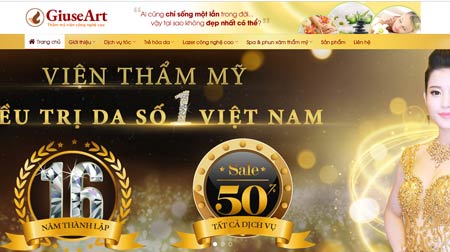Mẫu website Viện thẩm mỹ