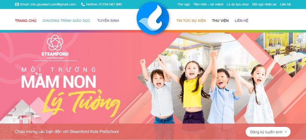 Trang chủ - Mẫu website giáo dục - Thiết kế website Ninh Bình